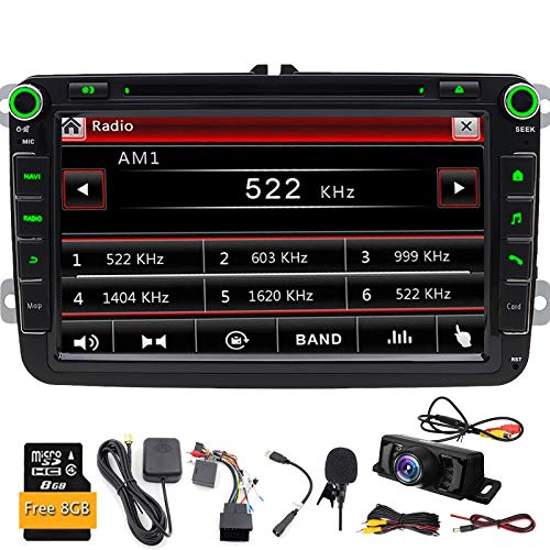 Doble DIN estéreo de 8 Pulgadas Pantalla táctilreproductor de DVD de Coche en Dash GPS Autoradio Bluetooth Headunit para VW Golf 5 6 Polo Jetta TOURAN EOS PASSATCC TIGUAN Sharan Scirocco Caddy