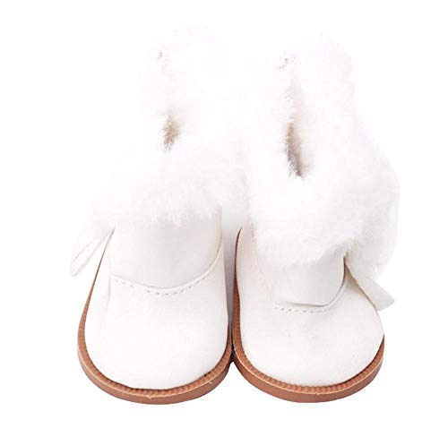 DUORUI Botas de invierno con borla para muñeca americana de 45,72 cm