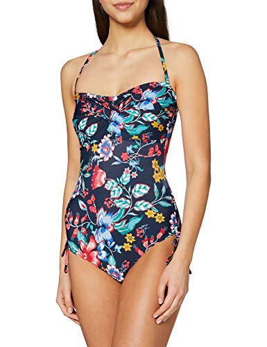 Esprit Jasmine Beach Pad.Swims Traje de baño de una Pieza, Azul (Ink 415), 44 (Talla del Fabricante: 42) para Mujer