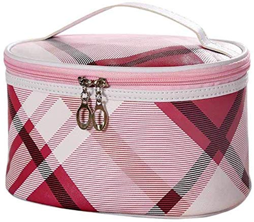 Estuche Neceser Color PU bolso de la colada del viaje del equipaje de la bolsa bolsa de maquillaje cosmético del organizador del bolso for las mujeres, señoras y femeninos 21 * 16 * 12.3cm Caja de esc