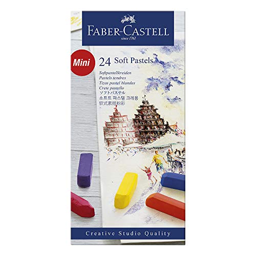 Faber-Castell 128224 - Estuche de cartón con 24 tizas, mini, multicolor