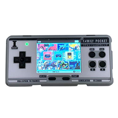 Fanuse Consola de Juegos PortáTil Consola de Videojuegos 8 bits Simulador de Memoria 2G FC3000 Juego PortáTil en Color para Ni？Os PXPX7