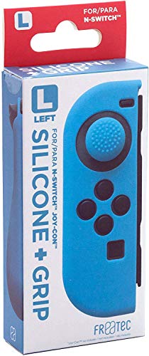 FR·TEC - Funda Silicona + Grip Para Joy- Con Azul Izquierdo - Nintendo Switch