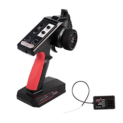 Goolsky AUSTAR AX6S 2.4G 4CH Transmisor Radio Control Remoto con Receptor para RC Barco de Coche