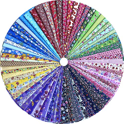 Grannycrafts 70 Piezas 20x30cm Parte Superior Algodón Impreso Craft Tela Cuadrados Patchwork Pelusas Impresión de Tela Tejido DIY Coser Scrapbooking Acolchar Serie Flores Tela de Sarga