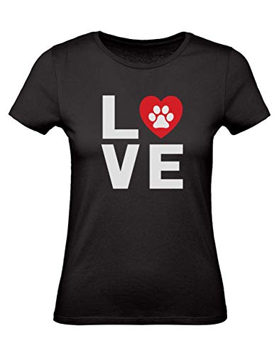 Green Turtle T-Shirts Camiseta para Mujer -Regalos Originales para Mujer - I Love Dogs Large Negro