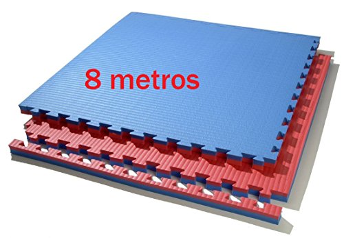 Grupo Contact 8 Metros de Tatami Puzzle 100 x 100 x 4 cm. (Rojo/Azul)