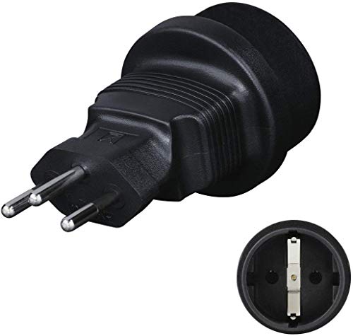 Hama 108884 - Adaptador de enchufe eléctrico, Negro