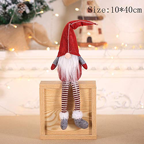 heidian Decorativas Regalos Festival Feliz Año Nuevo 2021 Adornos De Muñecas Sin Rostro   Navidad Decoración Navideña para El Hogar Decoración del Árbol De Navidad Natal, G-Red