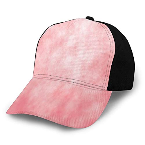 Hip Hop Sun Hat Baseball Cap,Pale Spring Watercolor Design Girlish Tie Dye Effect Print Abstract Image,For Men&Women