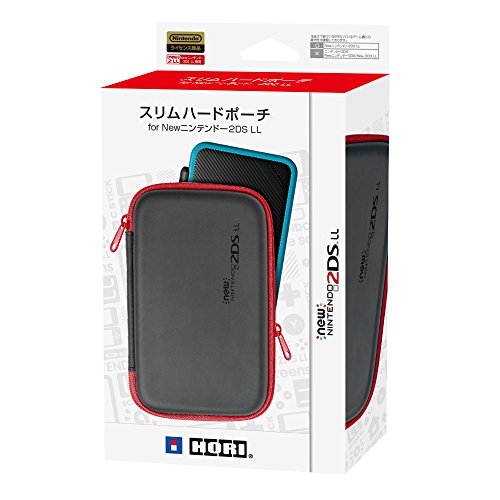 Hori [2DS Correspondiente LL] Bolsa Dura Delgada de Nueva Nintendo 2DS LL Negro × Rojo