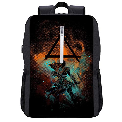 Horizon Zero Dawn Aloy Silhouette - Mochila para ordenador portátil, con puerto de carga USB