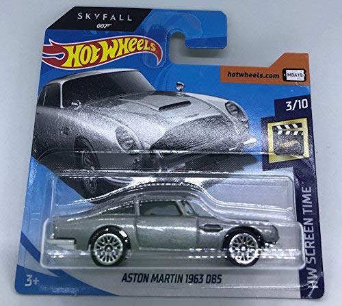 Hot Wheels 2018 Aston Martin 1963 DB5 Silver 3/10 HW Screen Time 78/365 (Short Card) James Bond Skyfall 007