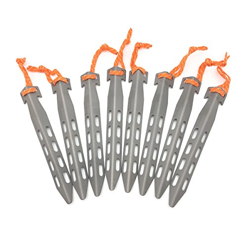 Ibasingo 4 Pcs-8pcs/Lot Titane Piquets Piquets de tente de camping en plein air à ongles Piquets Tente de camp Tente de matériel, 2 pieces