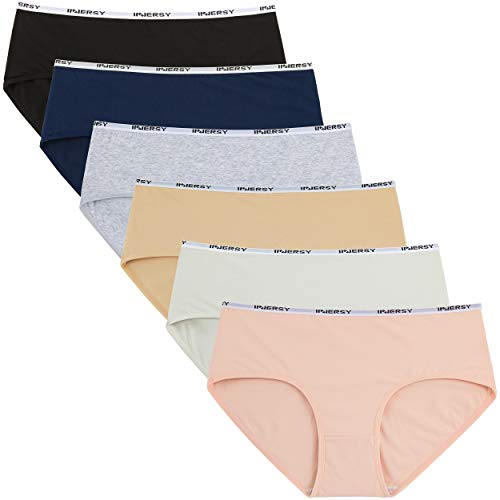 INNERSY Bragas de algodón para mujer, pack de 6 unidades Bases. M