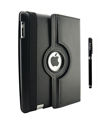 inShang Funda Case Compatible con iPad Case 2 iPad 3 iPad Funda 4, 360 Grados de rotacion, Smart Cover con Inteligente de sueno/Despertar Pluma