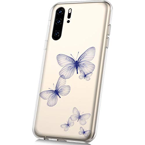 JAWSEU Funda Transparente Compatible con Huawei P30 Lite Claro Clear Suave TPU Silicona Gel Goma Bumper Carcasa con Diseño Modelo Flexible Ultra Delgada Fina Anti-Rasguño Protectora Funda,#3