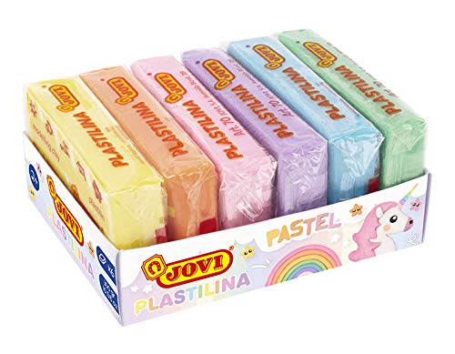 Jovi Pack de 6 plastilinas_Multicolor pastel_300 Gramos_(70/6P), color, 500