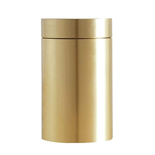 KDOAE Carrito de té de Cerámica Contemporánea té café azúcar Frasco de Almacenamiento de Cocina de Cobre Juego de té de Cerámica (Color : Gold, Size : S)