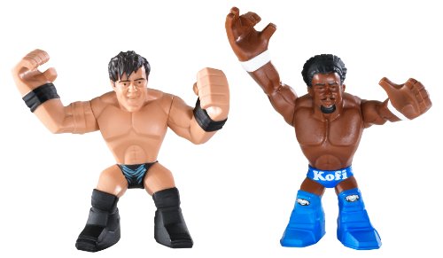 Kofi Kingston & Justin Gabriel Figures WWE Wrestling Mini Rumblers