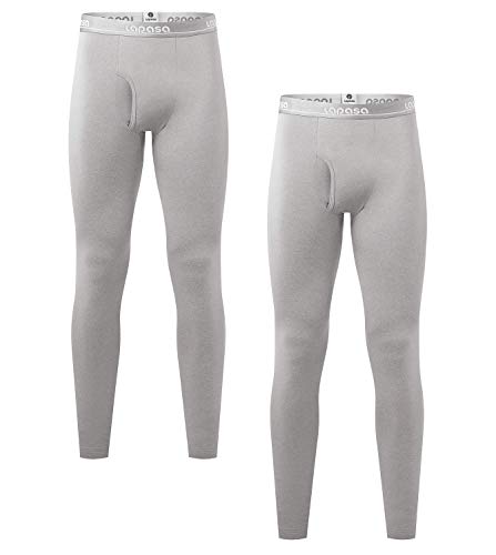 LAPASA Pantalón Térmico Pack de 2 Hombre Mid-Weight Ropa Interior de Invierno M56 (Gris (Pantalón), S (Detalle en descripción))