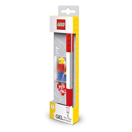 Lego - Bolígrafo de Gel Rojo con Mini Figura