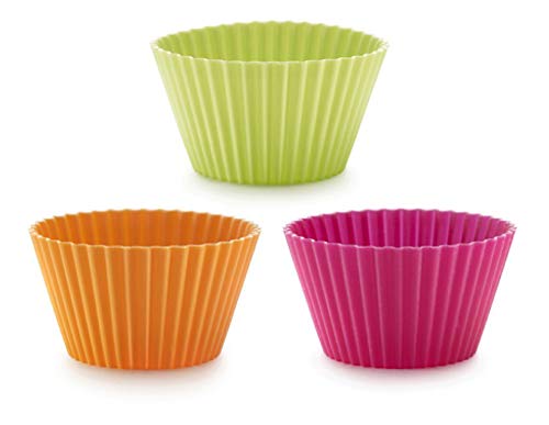 Lékué Classic - Bases para Magdalenas, 7 cm, Seis Unidades, Multicolor