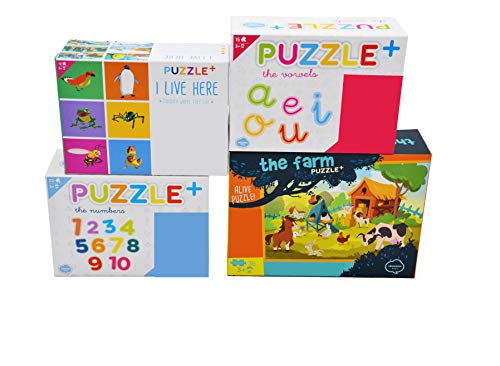 LEPANTO Puzzle para Niños de +3 Años. Conjunto de 4 Unidades de Puzzles Infantiles Ideales para Aprender