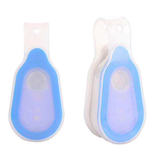 Liseng 2 unidades de luz LED con clip para la ropa, luces LED magnéticas, botón, de silicona, para senderismo, correr, color azul