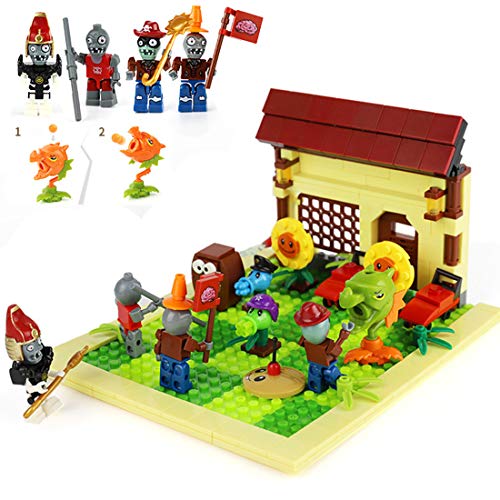 MAGMABRICK Plants Vs Zombies: Zombie Set y Plant 4X4 Battle Stage Building Compatible con Lego