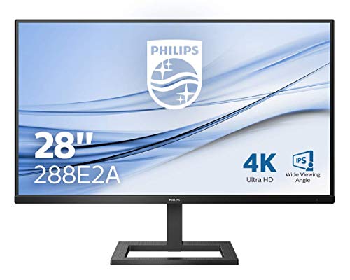 Monitor Philips 288E2A - Pantalla para PC de 28" 4K UHD (3440x2160, IPS, 4 ms, 60Hz, Pip/PBP, MegainfinityDCR, Adaptivesync, FlickerFree, LowBluelight, Altavoces, VESA, D-Sub, HDMI, Displayport)