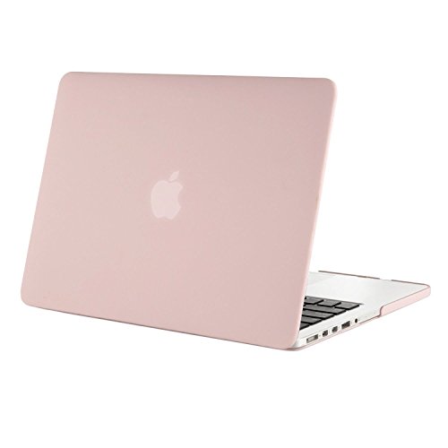 MOSISO Funda Dura Compatible con MacBook Pro 15 Retina A1398 (Versión 2015/2014/2013/fin 2012), Ultra Delgado Carcasa Rígida Protector de Plástico Cubierta, Cuarzo Rosa