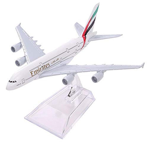 N / A Modelo De Avión Aleación Metal Air A380 Airlines Modelo De Avión Emiratos Árabes Unidos Avión Regalos para Niños 16Cm