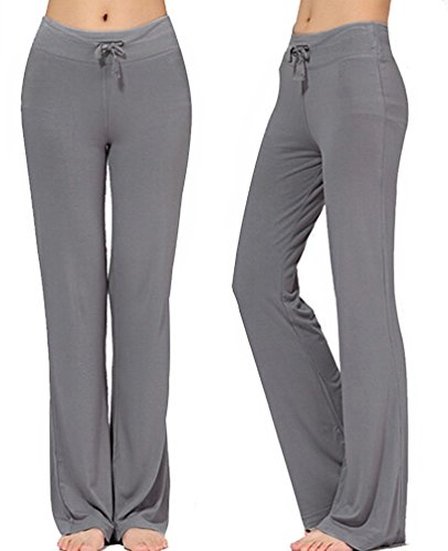 NB Pantalones de Yoga para Mujer, Pantalones Casuales de Yoga con cordón para Yoga y Correr (Gris, X-Large)