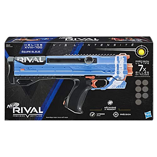 Nerf Helios Azul XVIII – 700 y Bolas de Espuma Rival Oficiales, Color Kronos Bleu (Hasbro E3379FC4)