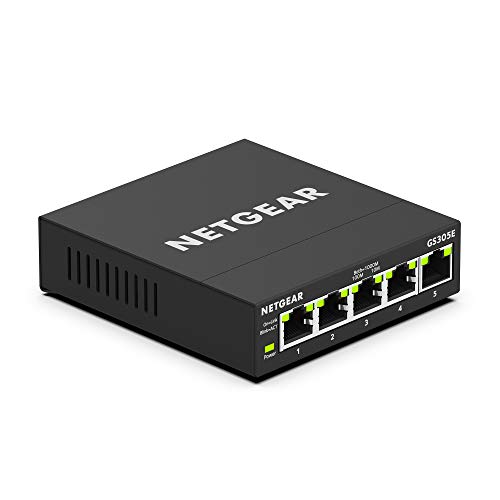 Netgear GS305E - Switch conmutador de red de 5 puertos Gigabit Ethernet Smart Managed Plus