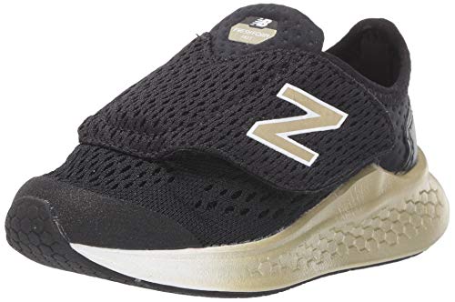 New Balance Fast V1, Zapatillas para Correr Unisex bebé, Cierre metálico de Gancho y Bucle de Oro Negro, 18.5 EU