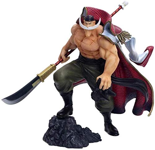 No Figura de Anime Decoración del hogar Retrato de una Pieza Piratas MAX Barba Blanca Edward Gate PVC 30CM Figura de acción Baiyujing