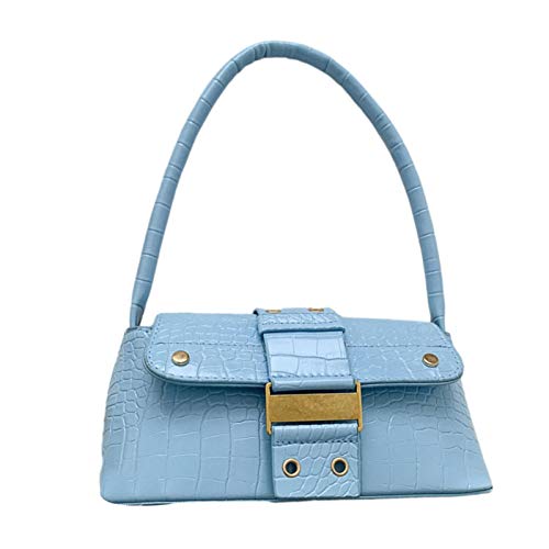 OrangeC Bolso De Hombro Vintage para Mujer Bolsos De Mano para Mujer Clutch Retro Efecto De Cocodrilo Bolso De Hombro De Piel Sintética con Cierre De Cremallera