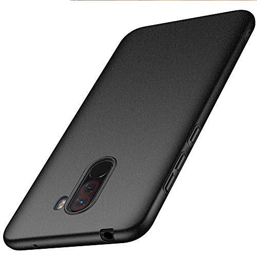 ORNARTO Funda Xiaomi Pocophone F1 6,18',F1 Carcasa [Ultra-Delgado] [Ligera] Mate Anti-arañazos y Antideslizante Protectora Sedoso Caso para Xiaomi Pocophone F1(2018) 6,18 Pulgadas Arena Negro