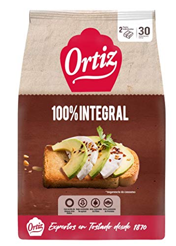 Ortiz Pan Tostado Integral, 30 rebanadas, 324gr