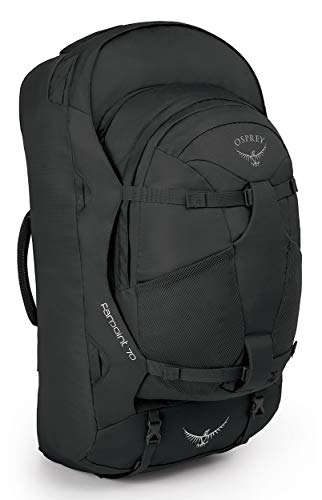 Osprey Farpoint 70 Men's Travel Pack with 13L Detachable Daypack - Volcanic Grey (S/M)