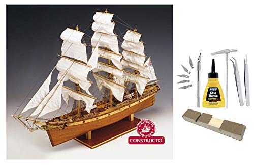 Outletdelocio Constructo 80838. Maqueta de Barco en Madera. Cliper Cutty Sark. Escala 1/115 + Herramientas. 6471/57395