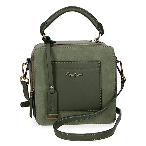 Pepe Jeans Lorain Bandolera Verde 20x20x10 cms Piel Sintética