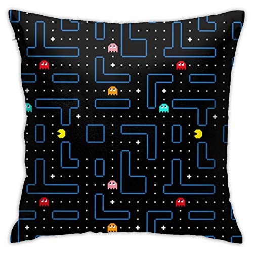 Perfect household goods Pac-Man Retro Arcade Gaming Pillow Cover Home Throw Pillow Cushion Cover For Home Couch Bed Car 45.7X 45.7cm