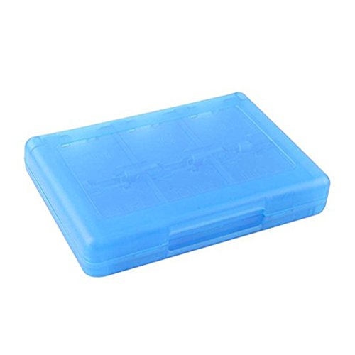 PIXNOR 28 en 1 Juego Sostenedor Caja Tarjeta para NDS Nintendo NDSILL NDSI 2DS 3DS 3DSLL/XL (azul)