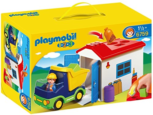 Playmobil - 1.2.3 Camión con garaje (6759)