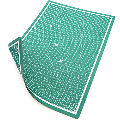 PRETEX Base de Corte Doble Cara, 45 x 30 cm (A3) en Verde con Superficie autoreparativa, autocurativa | Cutting Mat, Tabla de Cortar