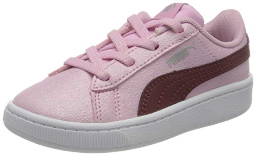 PUMA Vikky V2 Glitz 2 AC Inf, Zapatillas Niñas, Rosa (Pale Pink/Burgundy Silver), 27 EU