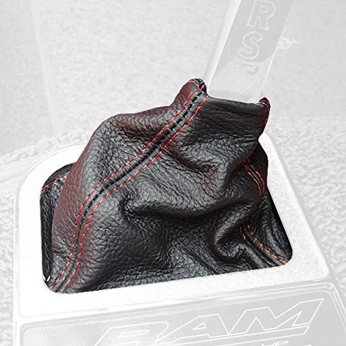 RedlineGoods Bota/Funda para Palanca de Cambios Compatible con Chevrolet Corvette C1 1958-63 Alcantara Negra Costura Plata